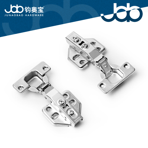 Bisagra de acero hidráulico ajustable en níquel para muebles de cocina.