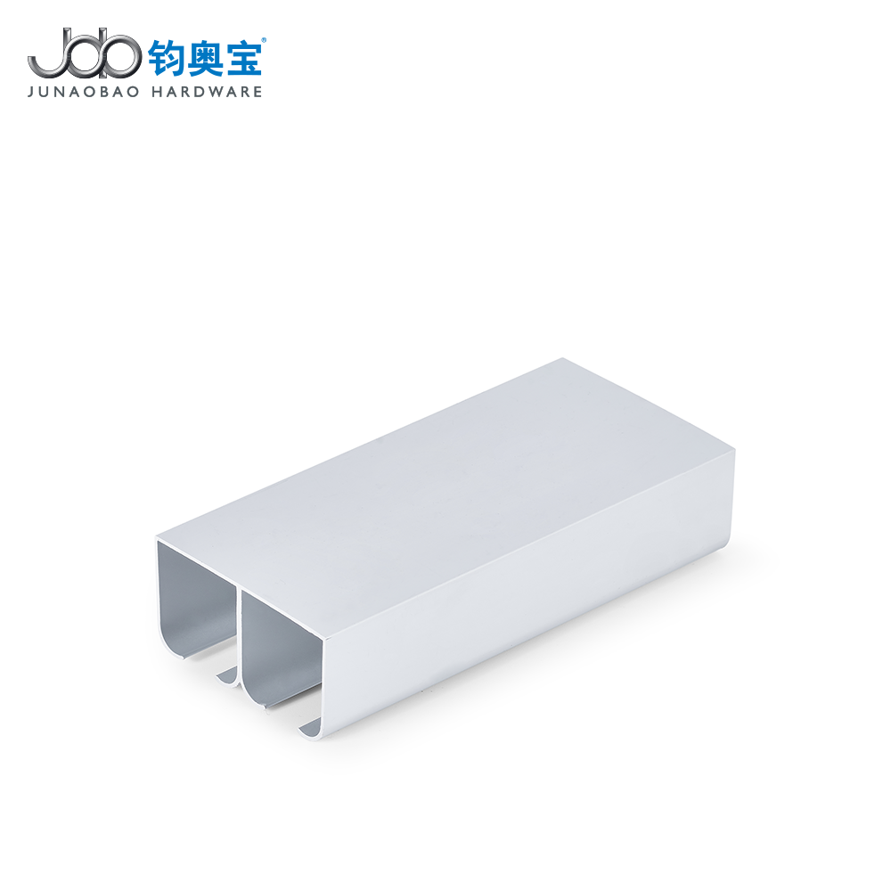 Rieles guía de rodillos JOB para puertas corredizas de armario, rieles superiores dobles, perfil de aluminio para puertas corredizas enrollables.